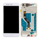 Huawei P10 lite - LCD Kijelző + Érintőüveg + Keret (Pearl White) TFT