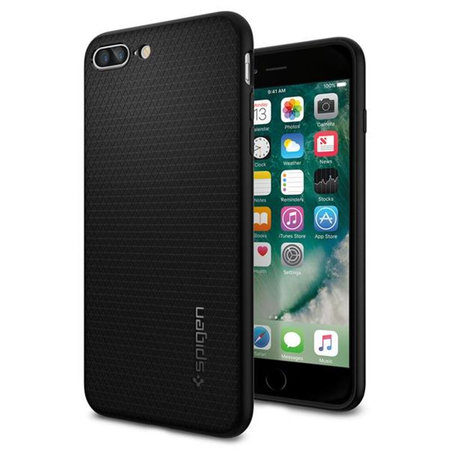 Spigen - Folyékony páncél iPhone 8/7 Plus készülékhez, fekete