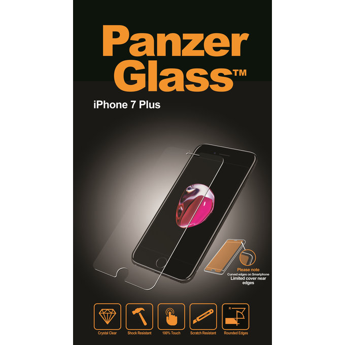PanzerGlass - Edzett Üveg Standard Fit - iPhone 6 Plus, 6s Plus, 7 Plus, 8 Plus, transparent