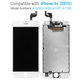 Kijelző iPhone 6S, White, Érintőüveg kerettel