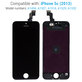 Kijelző iPhone 5C, Black, Érintőüveg kerettel