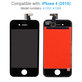 Kijelző iPhone 4, Black, Érintőüveg kerettel