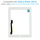 Apple iPad 3, iPad 4 - Érintőüveg (White)