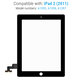 Érintőüveg iPad 2, Black