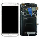 Samsung Galaxy Note 2 N7100 - LCD Kijelző + Érintőüveg + Keret (Marble White) - GH97-14112A Genuine Service Pack