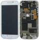Samsung Galaxy S4 Mini i9195 - LCD Kijelző + Érintőüveg + Keret (White Frost) - GH97-14766B Genuine Service Pack