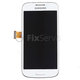 Samsung Galaxy S4 Mini i9195 - LCD Kijelző + Érintőüveg + Keret (White Frost) - GH97-14766B Genuine Service Pack