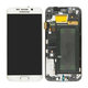Samsung Galaxy S6 Edge G925F - LCD Kijelző + Érintőüveg + Keret (White Pearl) - GH97-17162B, GH97-17317B, GH97-17334B Genuine Service Pack