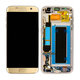 Samsung Galaxy S7 Edge G935F - LCD Kijelző + Érintőüveg + Keret (Gold) - GH97-18533C, GH97-18594C, GH97-18767C Genuine Service Pack
