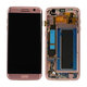 Samsung Galaxy S7 Edge G935F - LCD Kijelző + Érintőüveg + Keret (Pink Gold) - GH97-18533E, GH97-18594E, GH97-18767E Genuine Service Pack