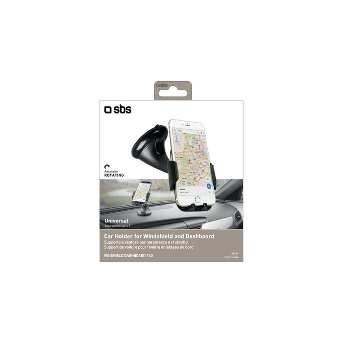 SBS - Autótartó, univerzális FREEWAY, tapadókoronggal, fekete