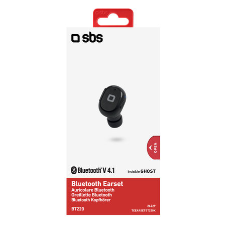 SBS - BT220 vezeték nélküli fejhallgató, fekete