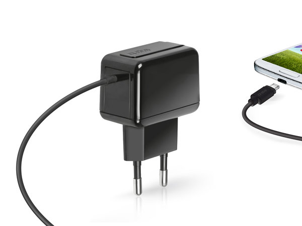 SBS - 5W Töltőadapter ét Micro-USB, fekete