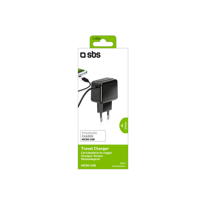 SBS - 5W Töltőadapter ét Micro-USB, fekete