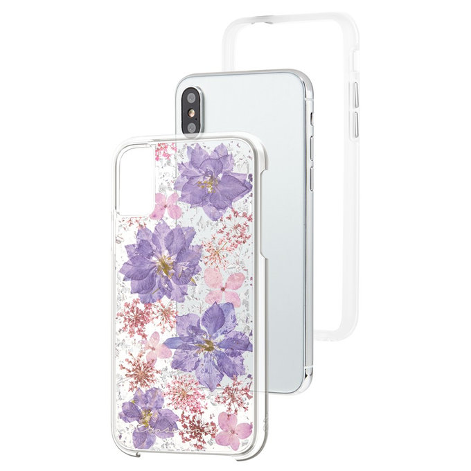 Case-Mate - Karat szirmok tok Apple iPhone X / XS-hez, lila