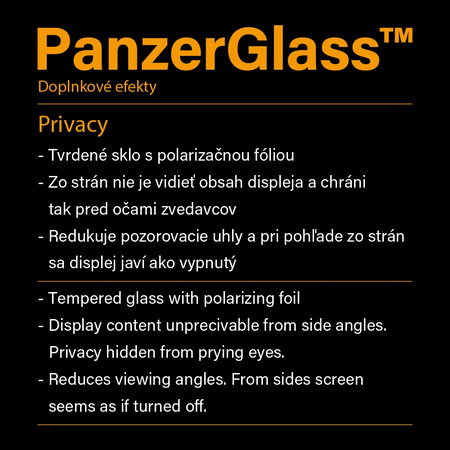 PanzerGlass - Edzett Üveg Privacy Standard Fit - iPhone X, XS és 11 Pro, átlátszó
