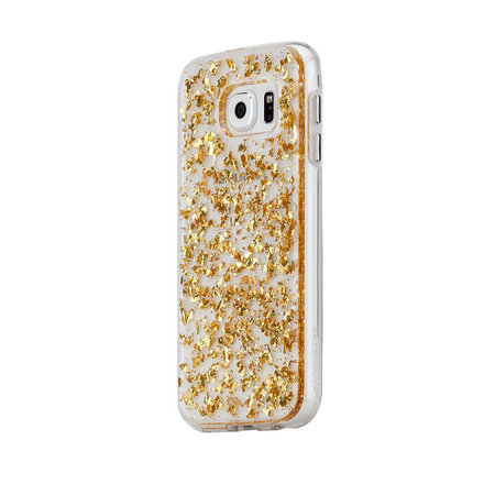 Case-Mate - Karat tok Samsung Galaxy S6 készülékhez, átlátszó / arany