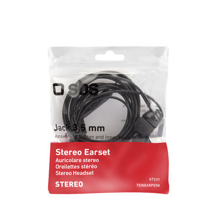 SBS - Mikrofonos fejhallgató, fekete színű