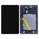 Samsung Galaxy Tab A 10.5 T590, T595 - LCD Kijelző + Érintőüveg + Keret (Black) - GH97-22197A Genuine Service Pack