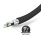 SBS - Autó Töltő 2x USB + Kábel USB / USB-C, fekete