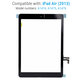 Érintőüveg Home gombbal iPad Air, Black