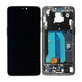 OnePlus 6 - LCD Kijelző + Érintőüveg + Keret (Midnight Black) TFT