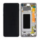 Samsung Galaxy S10 G973F - LCD Kijelző + Érintőüveg + Keret (Prism Black) - GH82-18850A, GH82-18835A, GH82-18860A Genuine Service Pack