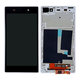 Sony Xperia Z1 L39h - LCD Kijelző + Érintőüveg + Keret (White) TFT