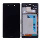 Sony Xperia Z3 D6603 - LCD Kijelző + Érintőüveg + Keret (Black) TFT