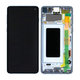 Samsung Galaxy S10 G973F - LCD Kijelző + Érintőüveg + Keret (Prism Blue) - GH82-18850C, GH82-18835C Genuine Service Pack