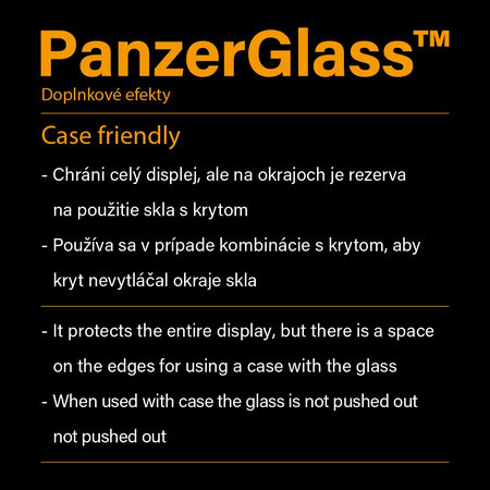 PanzerGlass - edzett üveg, magánélet, ügyes barát, CamSlider iPhone 8/7 / 6S / 6 Plus, fekete