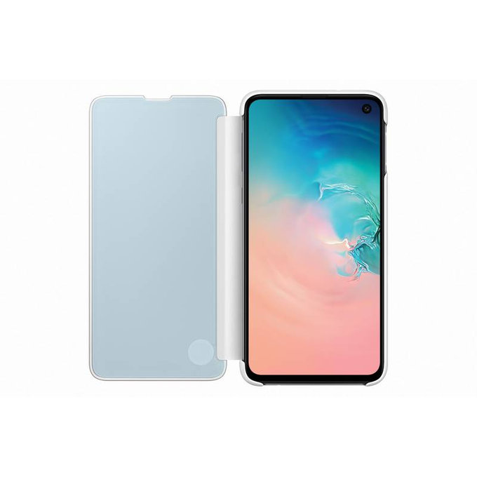 Samsung - oldalra nyíló tok, Clear View pre Samsung Galaxy S10e készülékhez, fehér