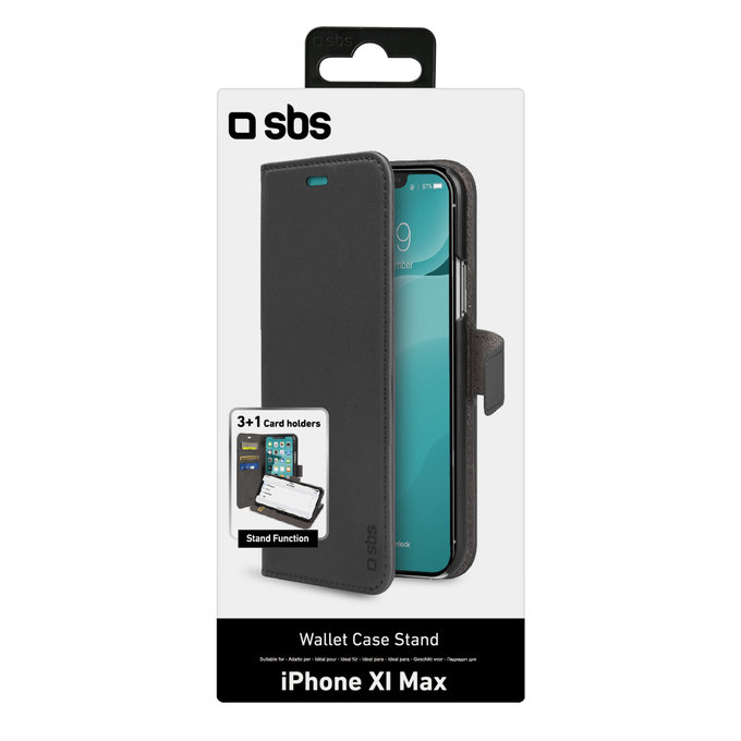 SBS - Tok Wallet Stand - iPhone 11 Pro Max, fekete