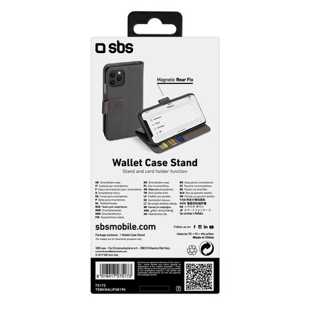 SBS - Tok Wallet Stand - iPhone 11 Pro, fekete