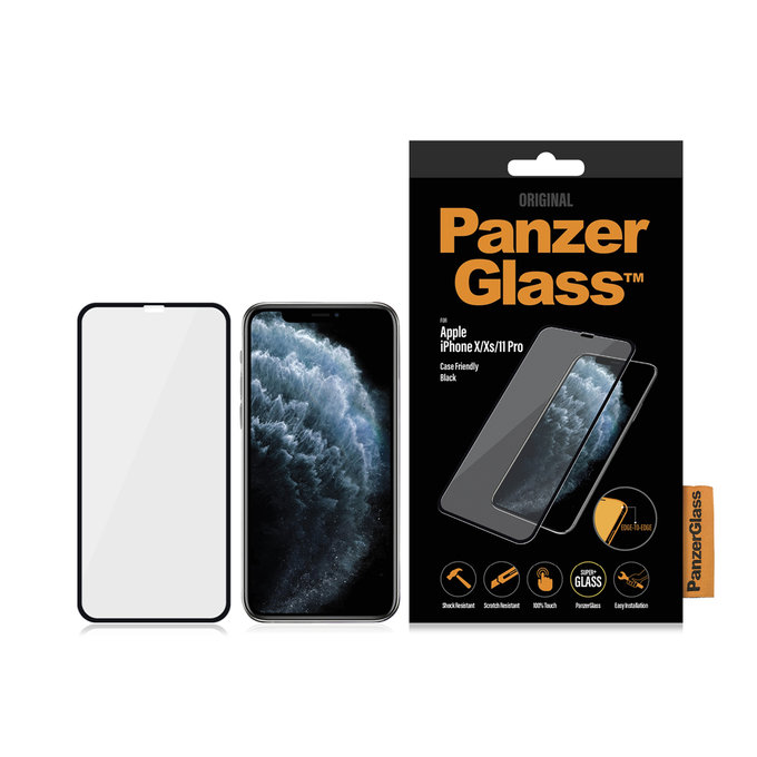 PanzerGlass - Edzett Üveg Case Friendly - iPhone X, XS és 11 Pro, fekete
