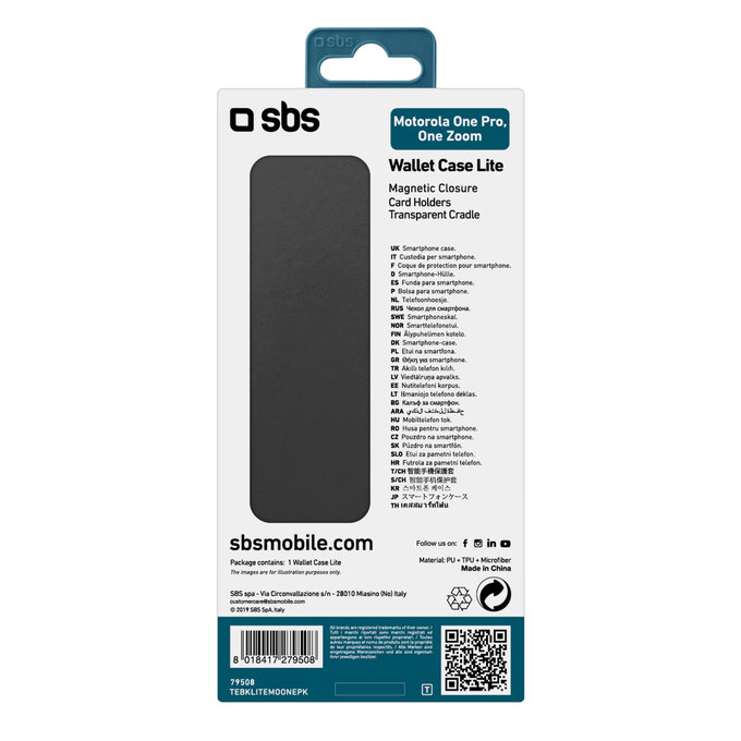 SBS - Tok Book Tok - Motorola One Pro/One Zoom, fekete