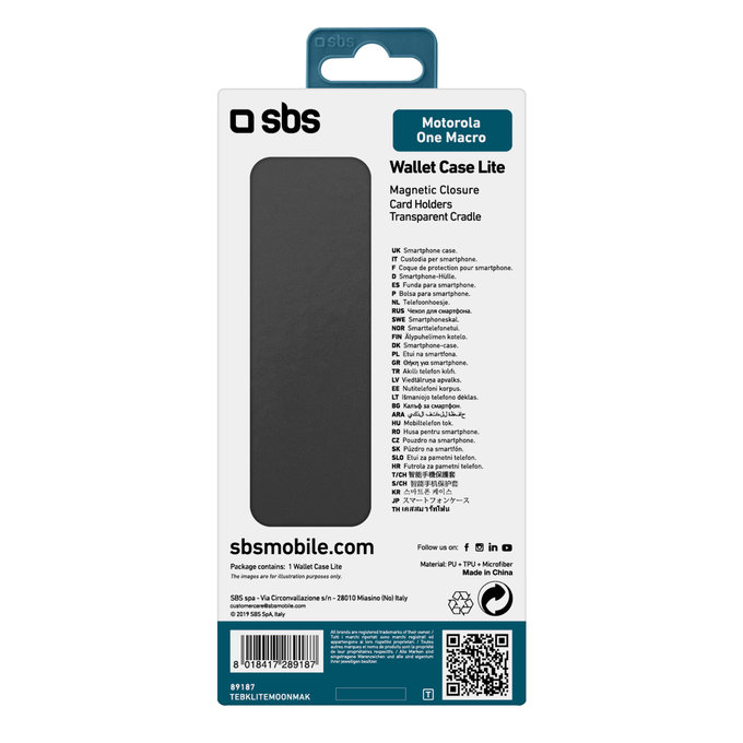 SBS - Ügy Book - Motorola One Macro, fekete