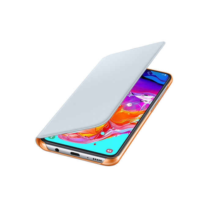 Samsung - Samsung Galaxy A70 pénztárca tok, fehér