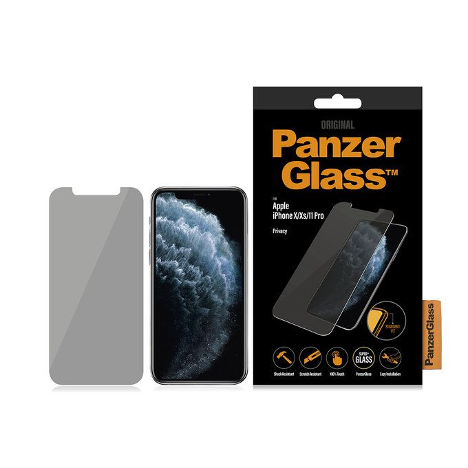 PanzerGlass - Edzett Üveg Privacy Standard Fit - iPhone X, XS és 11 Pro, átlátszó