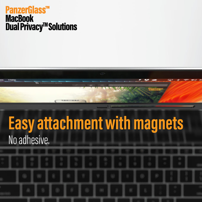 PanzerGlass - edzett üveg kettős adatvédelem 12 '' MacBook, fekete