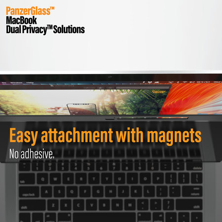 PanzerGlass - edzett üveg kettős adatvédelem 13 '' MacBook / Air / Pro készülékhez, fekete
