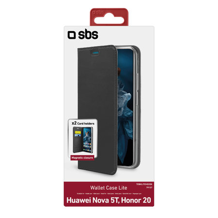 SBS - Tok Book Wallet Lite - Honor 20, Huawei Nova 5T, fekete