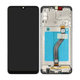 Samsung Galaxy A20s A207F - LCD Kijelző + Érintőüveg + Keret (Black) - GH81-17774A Genuine Service Pack