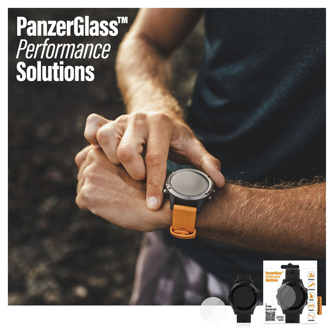 PanzerGlass - edzett üveg Lapos üveg a Garmin SmartWatch 35 mm-hez, átlátszó