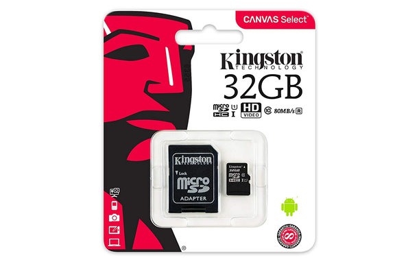 Kingston - MicroSDHC Memóriakártya Canvas Select Plus 32 GB + SD Adapter