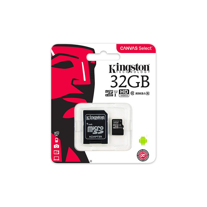 Kingston - MicroSDHC Memóriakártya Canvas Select Plus 32 GB + SD Adapter