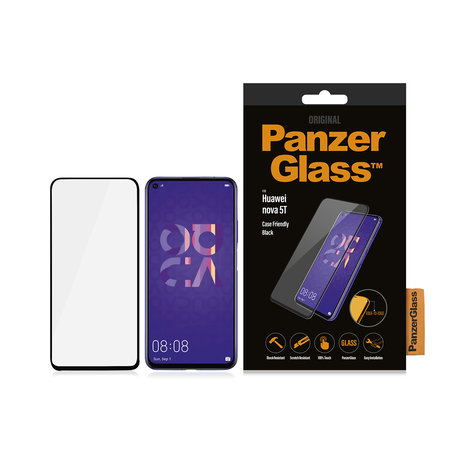 PanzerGlass - Edzett Üveg Case Friendly - Huawei Nova 5T, black