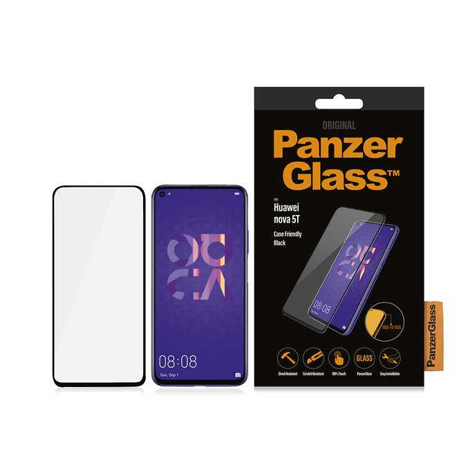 PanzerGlass - Edzett Üveg Case Friendly - Huawei Nova 5T, black
