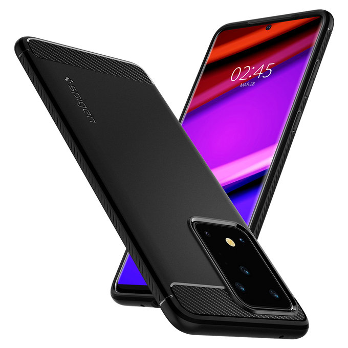 Spigen - Ügy Rugged Armor - Samsung Galaxy S20 Ultra, fekete