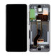 Samsung Galaxy S20 Plus G985F - LCD Kijelző + Érintőüveg + Keret (Cosmic Gray) - GH82-22134E, GH82-22145E Genuine Service Pack
